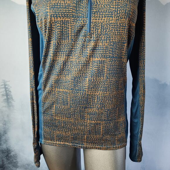 L.L. Bean Midweight Geometric Print (Rare) 1/4 Zip Base Layer | Men's M-Reg - Picture 3 of 12